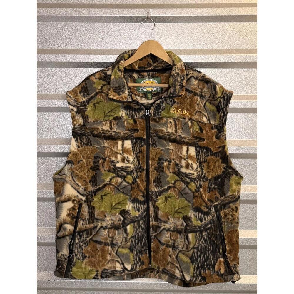 Y2k Cabela's Outdoor Gear Camouflage Fleece Vest XL